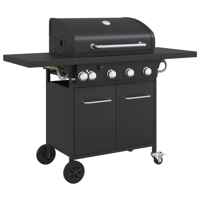Load image into Gallery viewer, VidaXL Gasbarbecue met 5 branders gepoedercoat staal zwart
