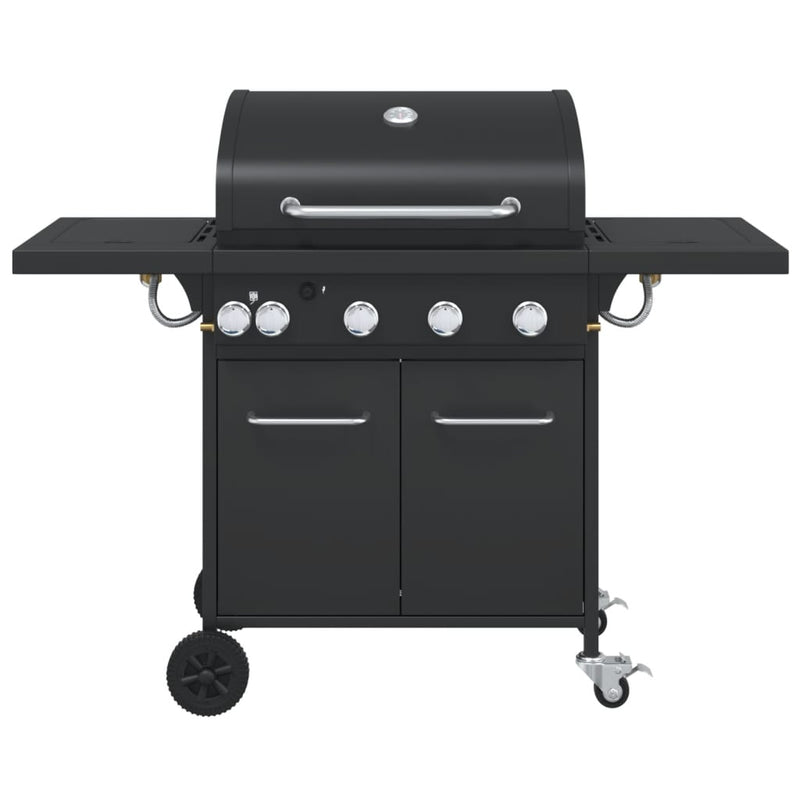 Load image into Gallery viewer, VidaXL Gasbarbecue met 5 branders gepoedercoat staal zwart
