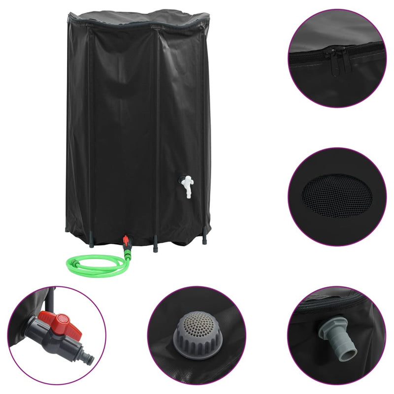 Load image into Gallery viewer, Vidaxl watertank met kraan opvouwbaar 1000 l pvc
