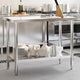 Vidaxl keukenwerktafel 110x55x85 cm roestvrij staal
