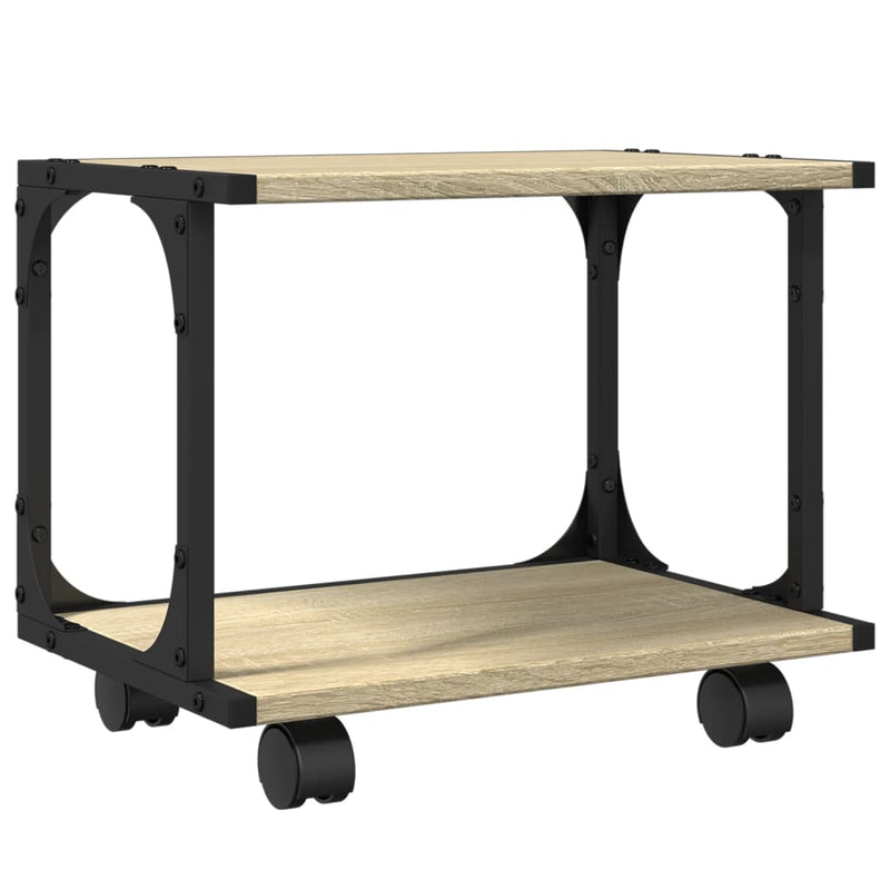 Load image into Gallery viewer, Vidaxl printerkastje 2-laags 41x28x33,5 cm hout sonoma eiken
