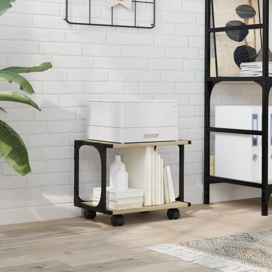 Vidaxl printerkastje 2-laags 41x28x33,5 cm hout sonoma eiken