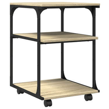 Vidaxl printerkastje 3-laags 43x48x64 cm bewerkt hout sonoma eiken