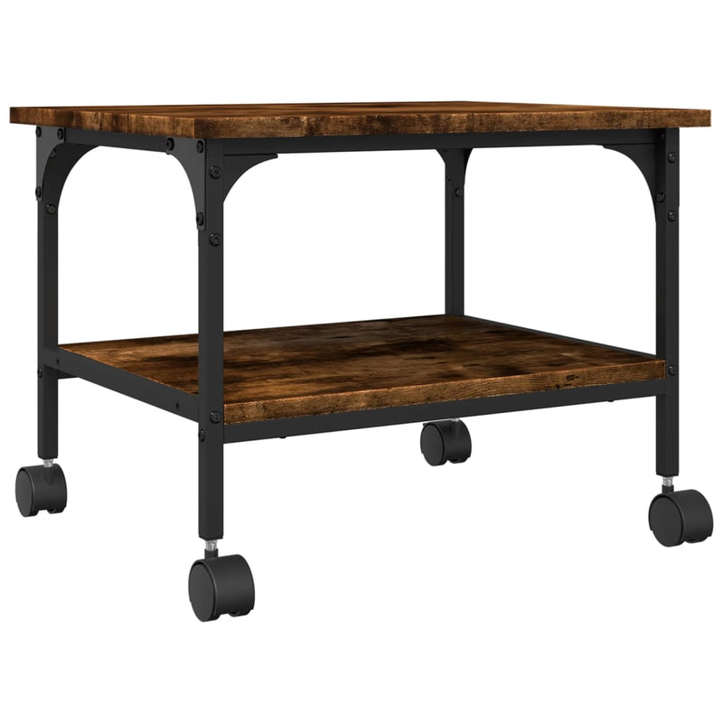 Load image into Gallery viewer, Vidaxl printerkastje 2-laags 50x40x38 cm bewerkt hout gerookt eiken
