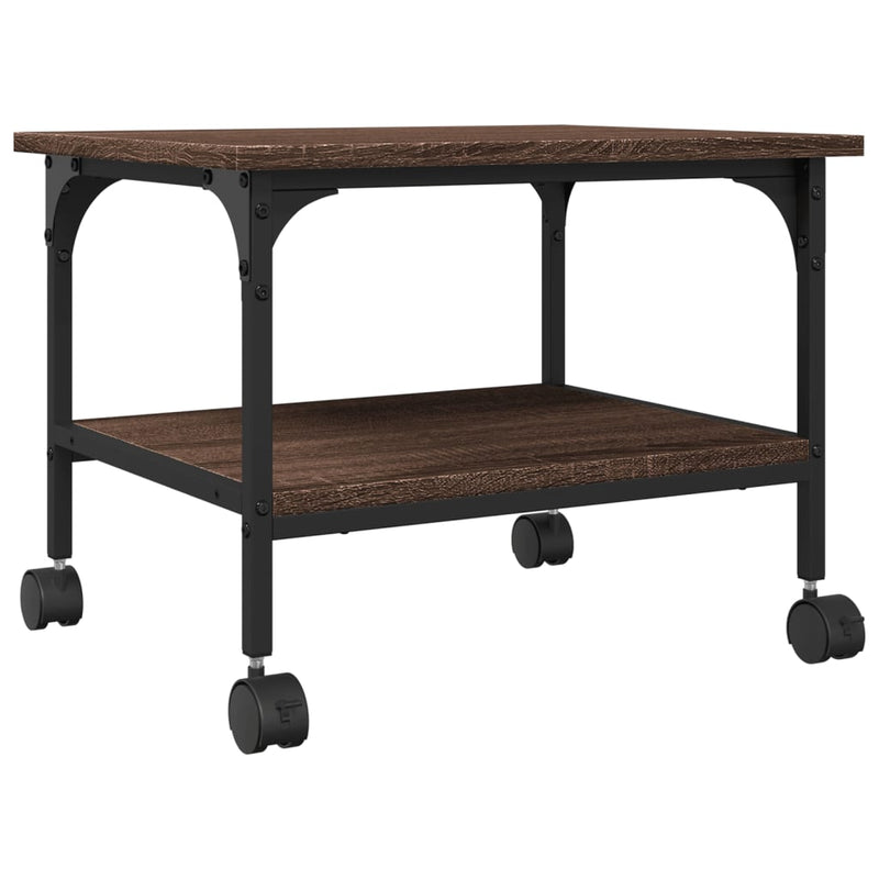 Load image into Gallery viewer, Vidaxl printerkastje 2-laags 50x40x38 cm bewerkt hout bruin eiken
