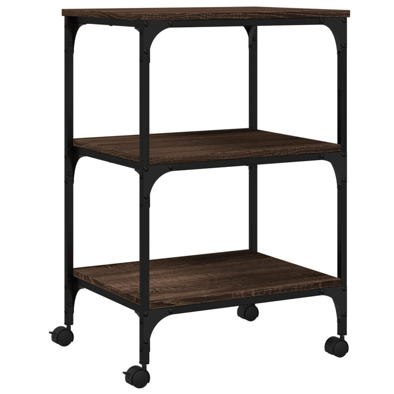 Load image into Gallery viewer, Vidaxl printerkastje 3-laags 50x41x75 cm bewerkt hout bruin eiken
