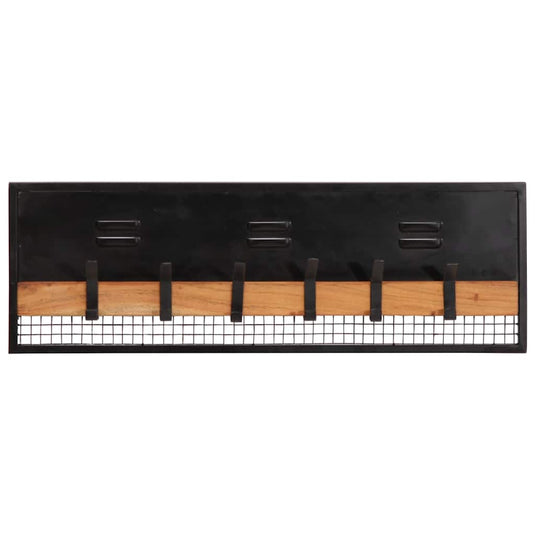 Vidaxl wandkapstok 90x11x30 cm massief mangohout mango