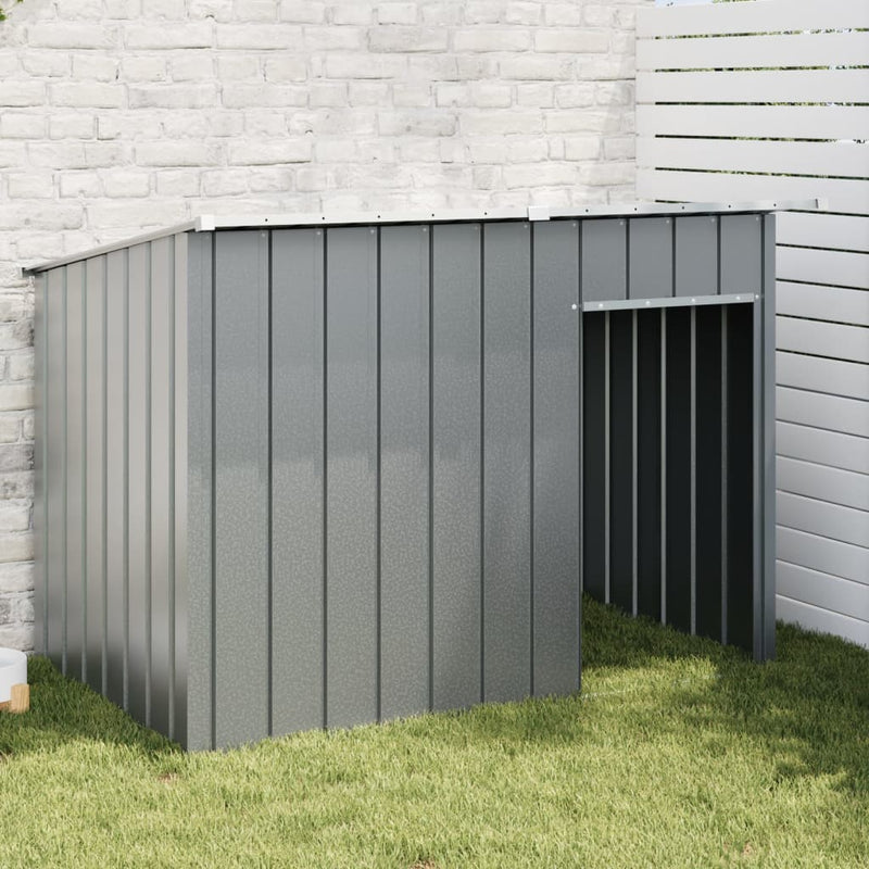 Load image into Gallery viewer, Vidaxl hondenhok met dak 153x91x110 cm staal antracietkleurig
