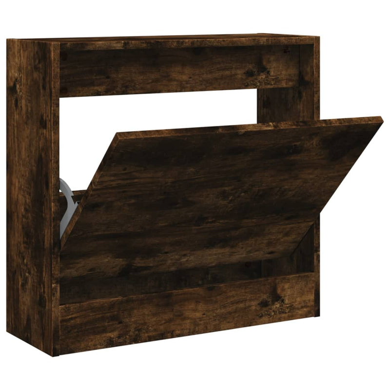 Load image into Gallery viewer, Vidaxl schoenenkast 60x21x57 cm bewerkt hout gerookt eikenkleurig
