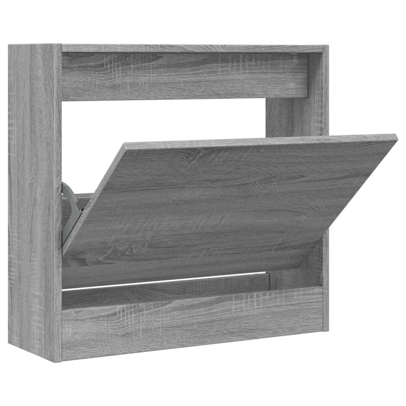 Load image into Gallery viewer, Vidaxl schoenenkast 60x21x57 cm bewerkt hout grijs sonoma eikenkleurig

