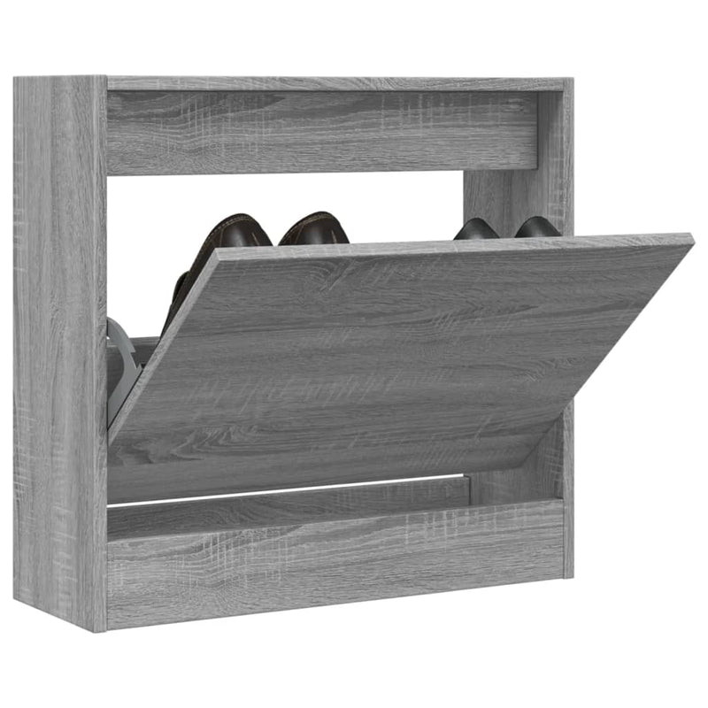 Load image into Gallery viewer, Vidaxl schoenenkast 60x21x57 cm bewerkt hout grijs sonoma eikenkleurig
