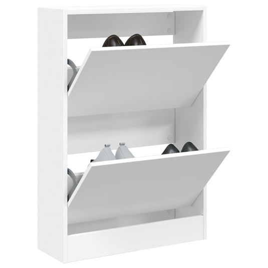 Vidaxl schoenenkast 60x21x87,5 cm bewerkt hout wit