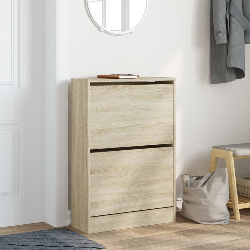 Load image into Gallery viewer, Vidaxl schoenenkast 60x21x87,5 cm bewerkt hout sonoma eikenkleurig
