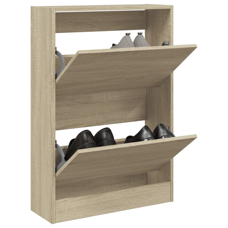 Load image into Gallery viewer, Vidaxl schoenenkast 60x21x87,5 cm bewerkt hout sonoma eikenkleurig
