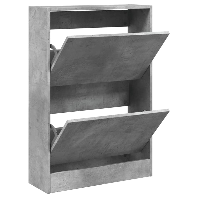 Load image into Gallery viewer, Vidaxl schoenenkast 60x21x87,5 cm bewerkt hout betongrijs
