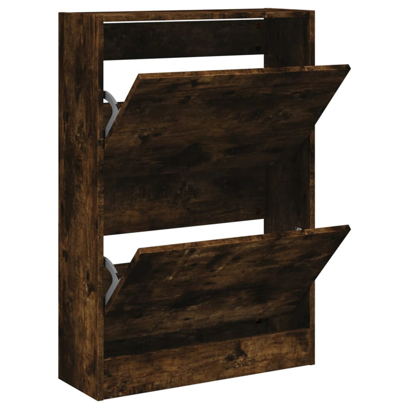 Load image into Gallery viewer, Vidaxl schoenenkast 60x21x87,5 cm bewerkt hout gerookt eikenkleurig
