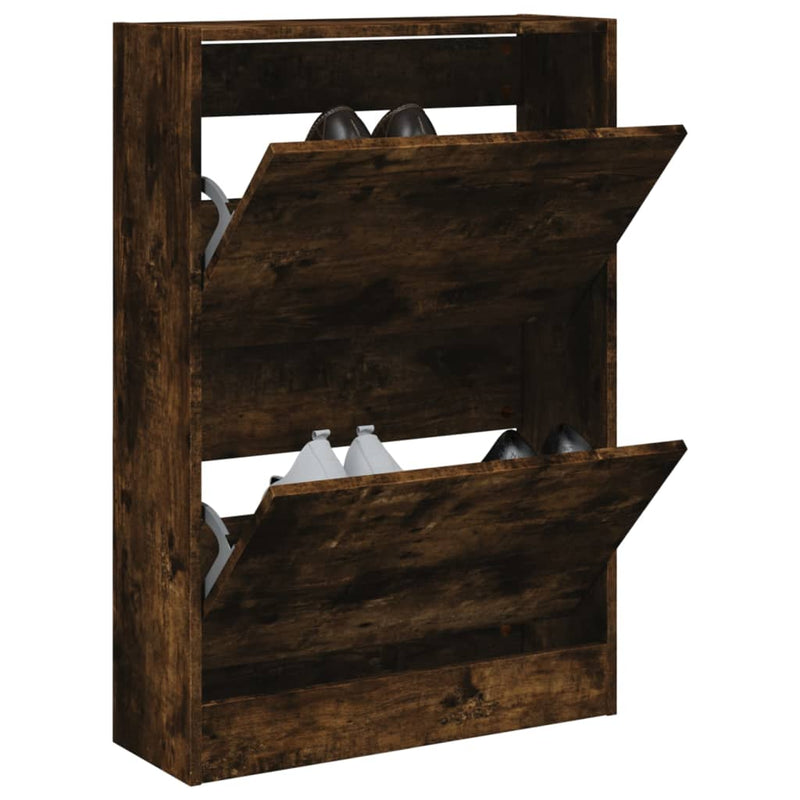 Load image into Gallery viewer, Vidaxl schoenenkast 60x21x87,5 cm bewerkt hout gerookt eikenkleurig
