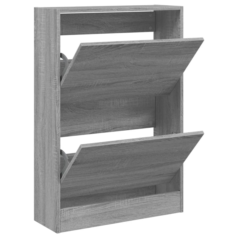 Load image into Gallery viewer, Vidaxl schoenenkast 60x21x87,5 cm bewerkt hout grijs sonoma eikenkleur

