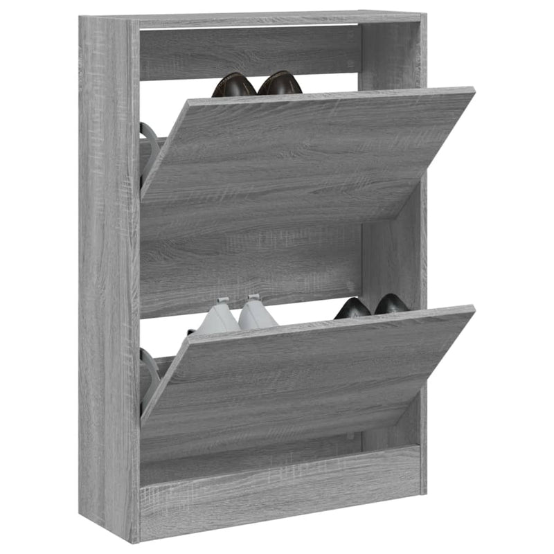 Load image into Gallery viewer, Vidaxl schoenenkast 60x21x87,5 cm bewerkt hout grijs sonoma eikenkleur
