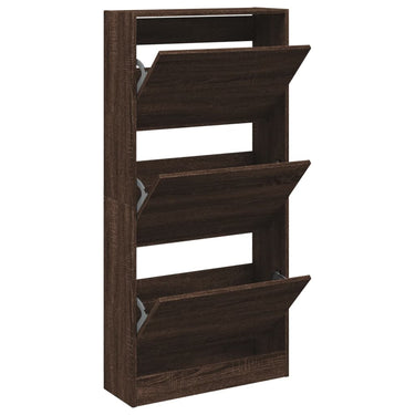 Vidaxl schoenenkast 60x21x125,5 cm bewerkt hout bruin eikenkleur