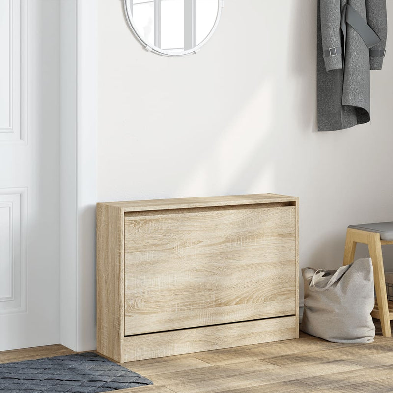 Load image into Gallery viewer, Vidaxl schoenenkast 80x21x57 cm bewerkt hout sonoma eikenkleurig
