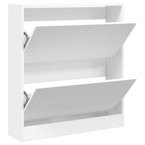 Vidaxl schoenenkast 80x21x87,5 cm bewerkt hout wit