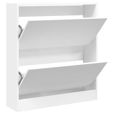 Vidaxl schoenenkast 80x21x87,5 cm bewerkt hout wit