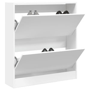 Vidaxl schoenenkast 80x21x87,5 cm bewerkt hout wit