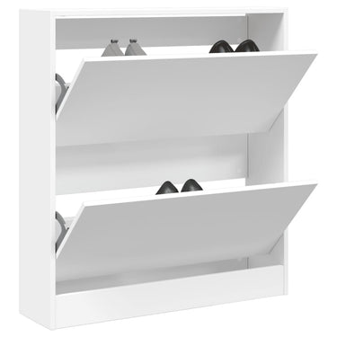 Vidaxl schoenenkast 80x21x87,5 cm bewerkt hout wit