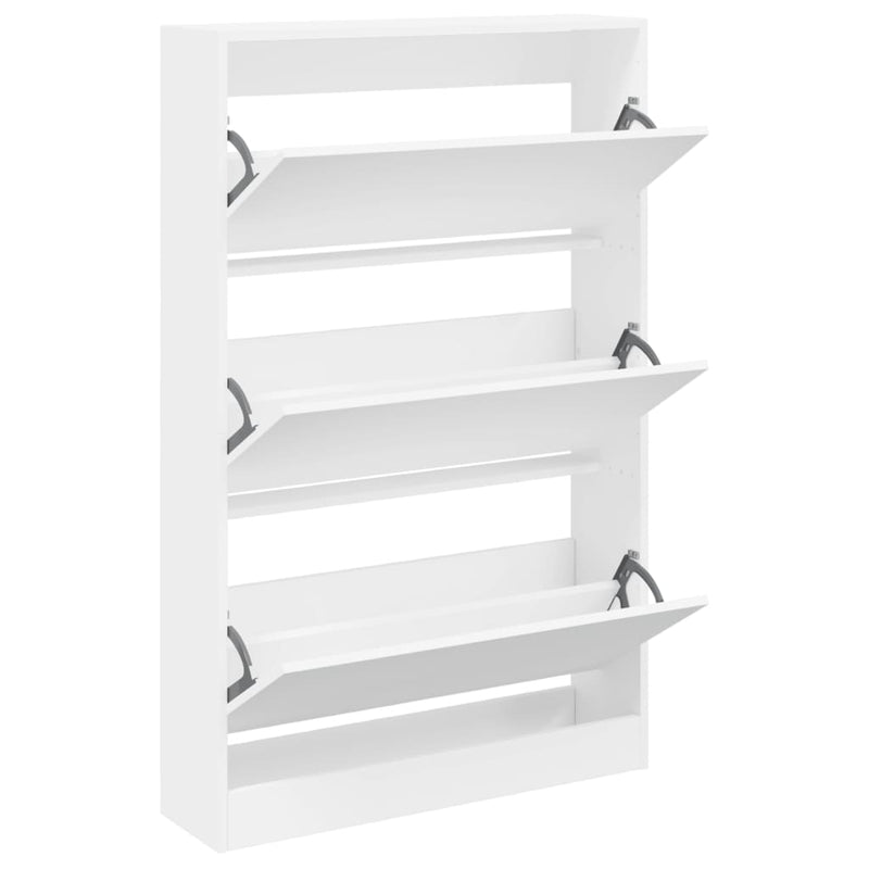Load image into Gallery viewer, VidaXL Schoenenkast 80x21x125,5 cm bewerkt hout wit
