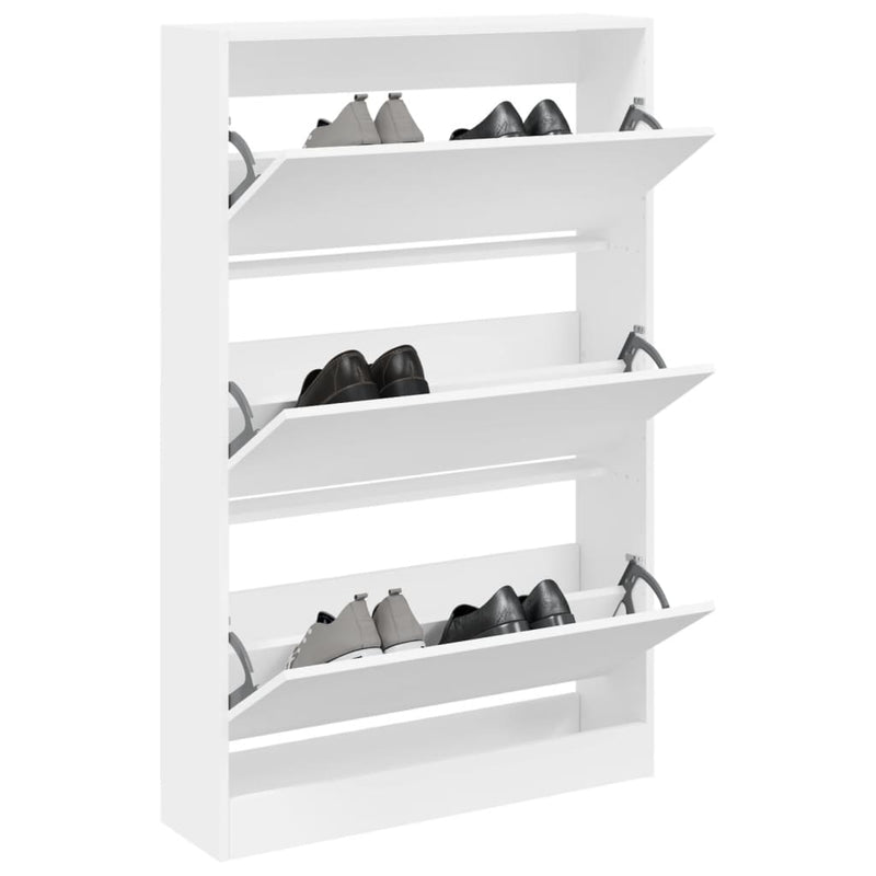 Load image into Gallery viewer, VidaXL Schoenenkast 80x21x125,5 cm bewerkt hout wit

