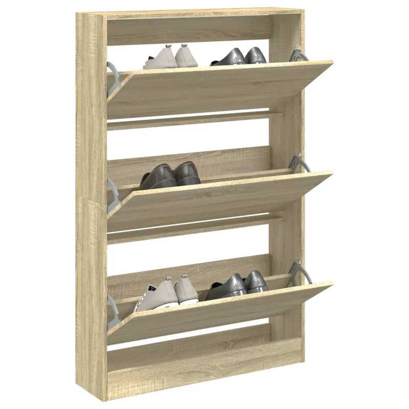 Load image into Gallery viewer, VidaXL Schoenenkast 80x21x125,5 cm bewerkt hout sonoma eikenkleurig
