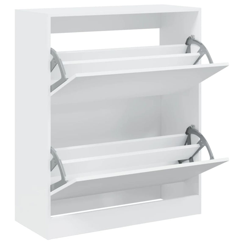 Load image into Gallery viewer, Vidaxl schoenenkast 80x34x96,5 cm bewerkt hout wit
