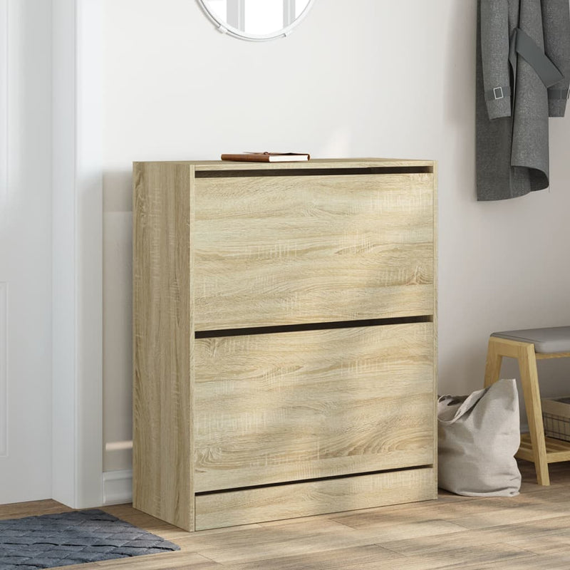 Load image into Gallery viewer, Vidaxl schoenenkast 80x34x96,5 cm bewerkt hout sonoma eikenkleurig

