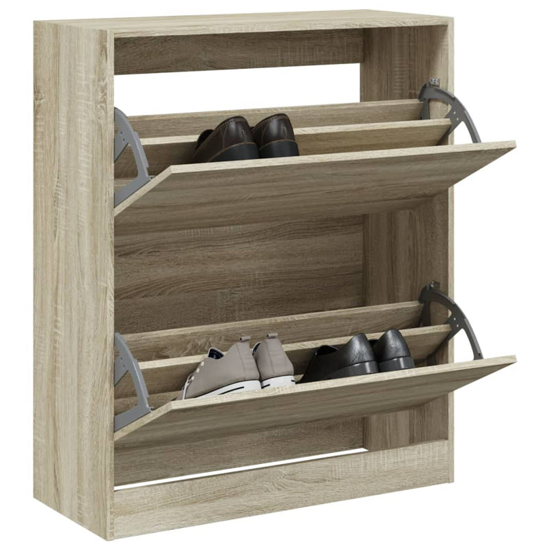 Load image into Gallery viewer, Vidaxl schoenenkast 80x34x96,5 cm bewerkt hout sonoma eikenkleurig
