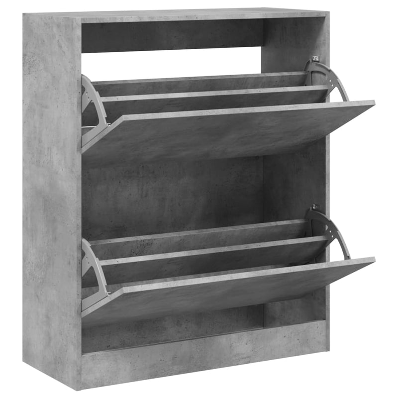 Load image into Gallery viewer, Vidaxl schoenenkast 80x34x96,5 cm bewerkt hout betongrijs

