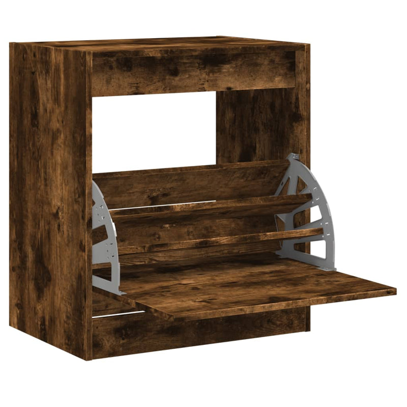 Load image into Gallery viewer, Vidaxl schoenenkast 60x42x69 cm bewerkt hout gerookt eikenkleurig
