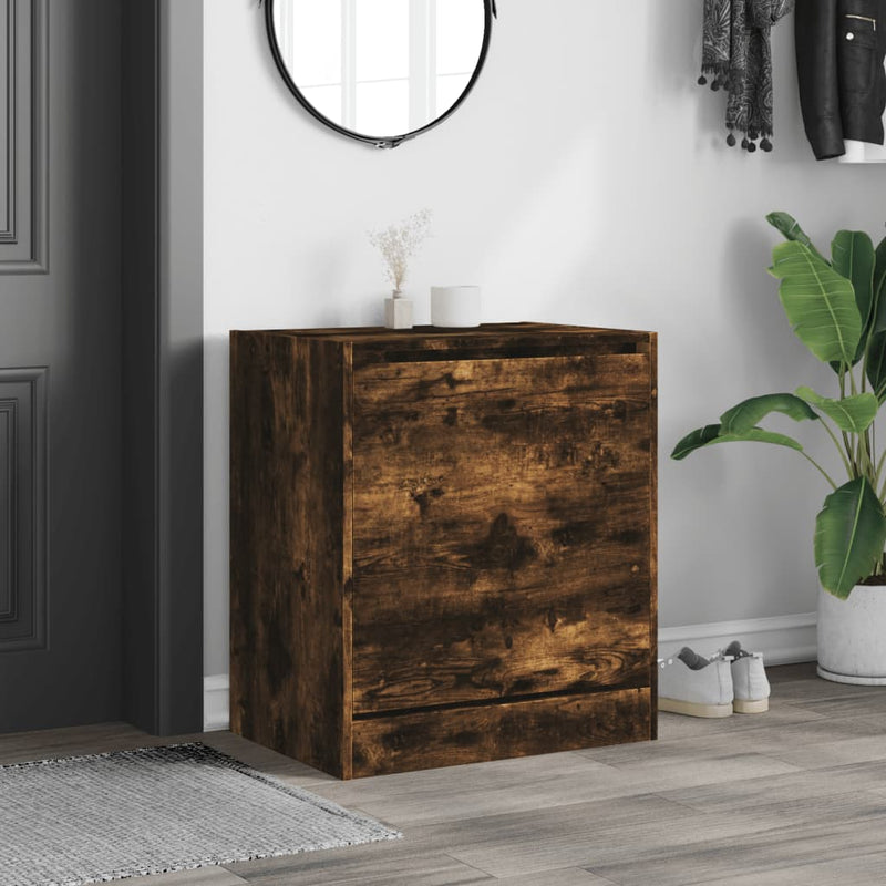Load image into Gallery viewer, Vidaxl schoenenkast 60x42x69 cm bewerkt hout gerookt eikenkleurig
