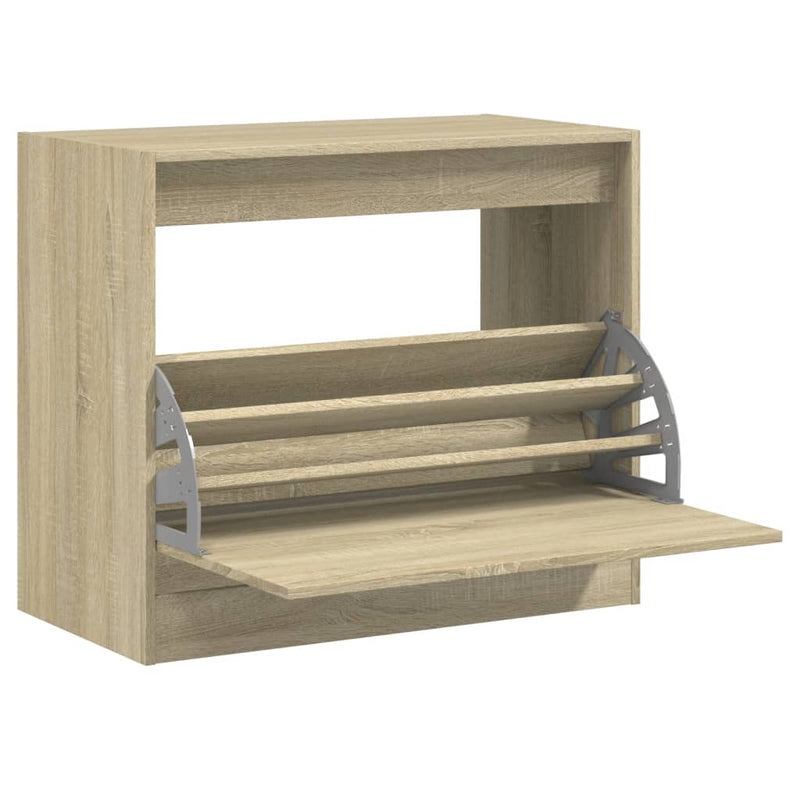 Load image into Gallery viewer, Vidaxl schoenenkast 80x42x69 cm bewerkt hout sonoma eikenkleurig
