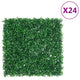 Vidaxl hek met kunstheester 24 st 50x50 cm groen