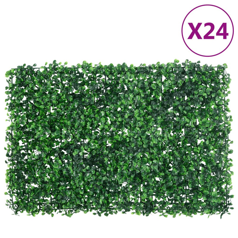 Chargez l'image dans la visionneuse de la galerie, Vidaxl hek met kunstheester 24 st 40x60 cm groen
