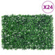 Vidaxl hek met kunstheester 24 st 40x60 cm groen