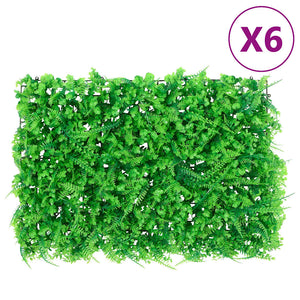 Vidaxl hek met kunstvarenblad 6 st 40x60 cm groen