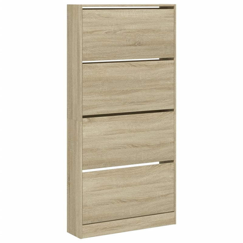 Load image into Gallery viewer, VidaXL Schoenenkast met 4 klaplades 80x21x163,5 cm sonoma eikenkleurig
