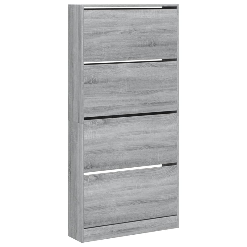 Load image into Gallery viewer, VidaXL Schoenenkast met 4 klaplades 80x21x163,5 cm grijs sonoma
