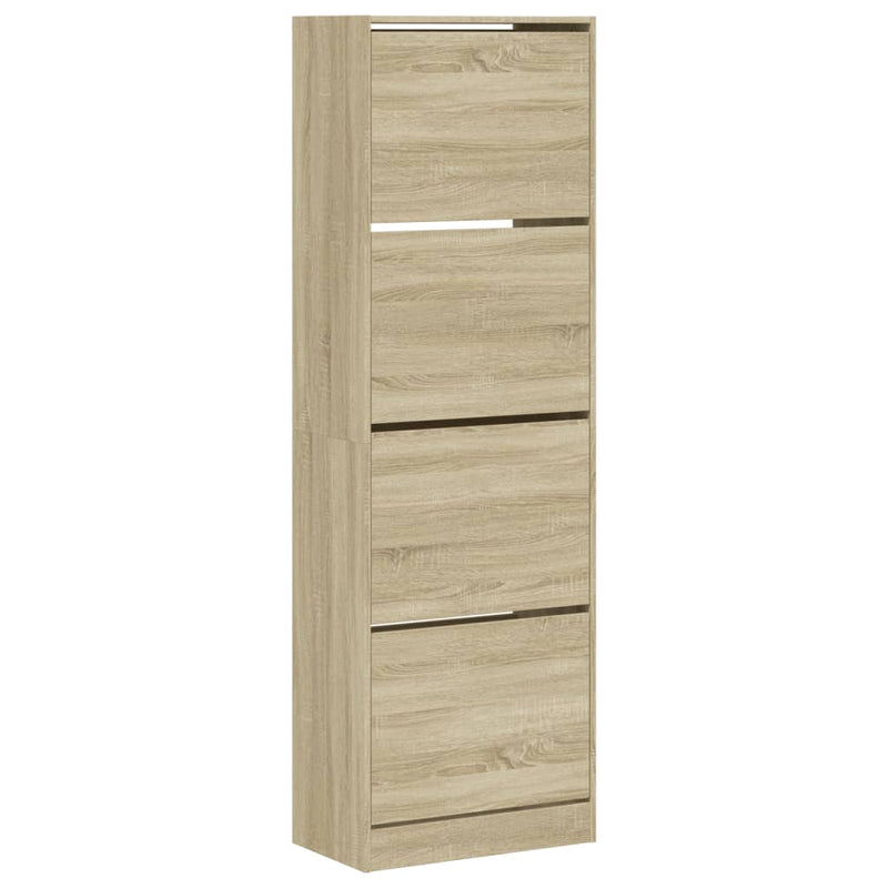 Load image into Gallery viewer, VidaXL Schoenenkast met 4 klaplades 60x34x187,5 cm sonoma eikenkleurig

