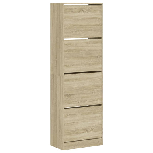 VidaXL Schoenenkast met 4 klaplades 60x34x187,5 cm sonoma eikenkleurig