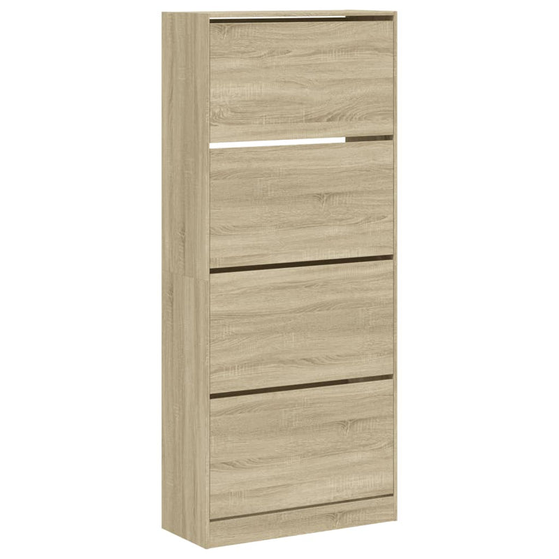 Load image into Gallery viewer, VidaXL Schoenenkast met 4 klaplades 80x34x187,5 cm sonoma eikenkleurig
