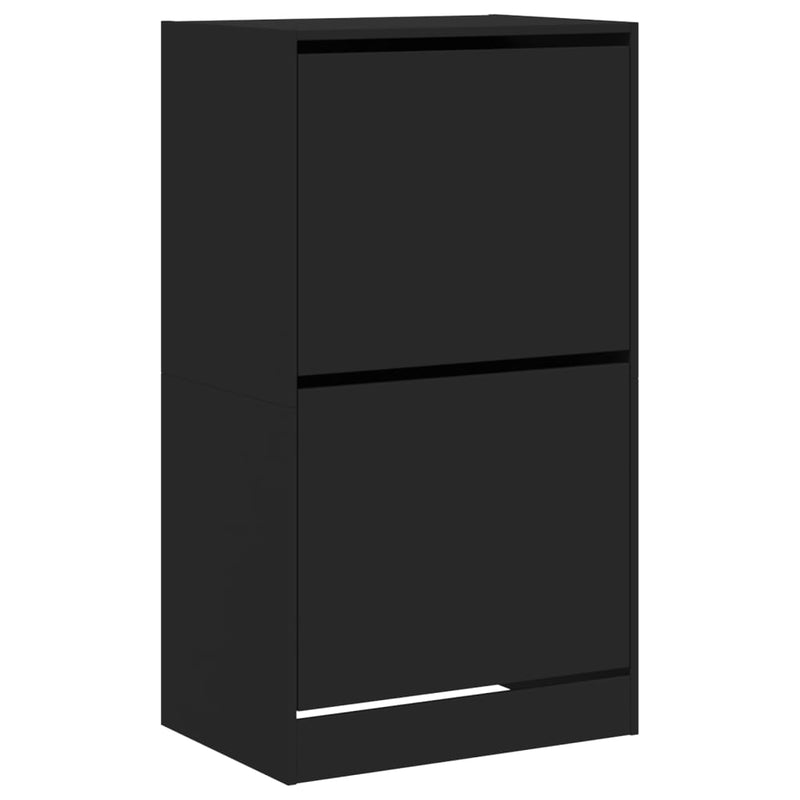 Load image into Gallery viewer, VidaXL Schoenenkast met 2 klaplades 60x42x108 cm zwart

