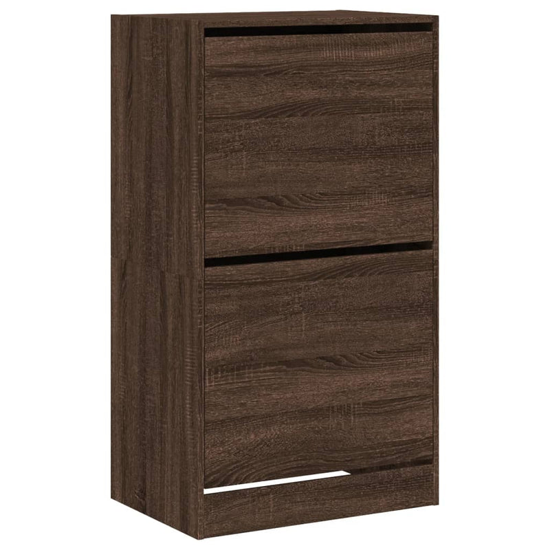 Load image into Gallery viewer, VidaXL Schoenenkast met 2 klaplades 60x42x108 cm bruin eikenkleur
